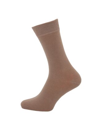 Men's Plain Beige Ankle Socks