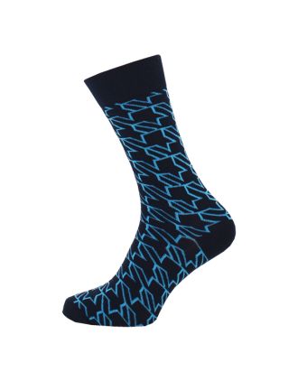 Men's  Blue Arctic Design Ankle Socks