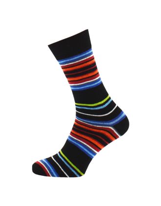 Men's Barcode Style Multi Stripe Ankle Socks