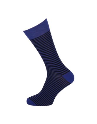 Men's Very Thin Blue Black Stripe Ankle Socks