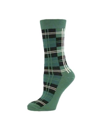 Men's Dark Green Tartan Design Socks