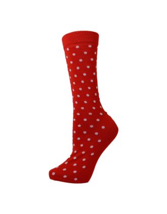 Men's Ankle Red Spotted Socks