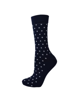 Men's Navy And Spotted Ankle Socks