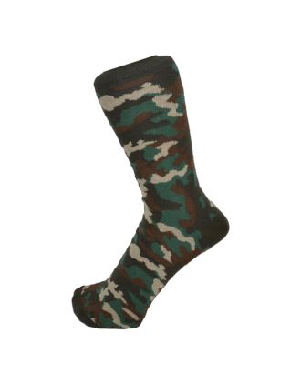 Men's Ankle Dark Green Camuflage Socks SMA-0557
