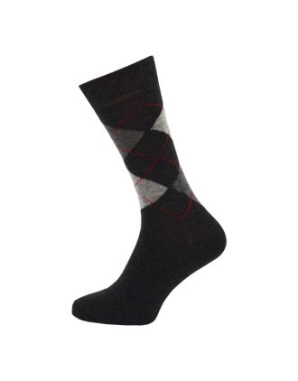 Men's Grey on Grey Argyle Ankle Socks
