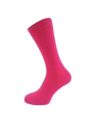 Men's Plain Fuchsia Ankle Socks