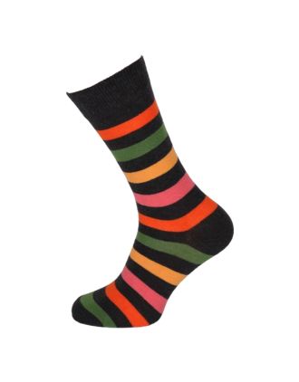 Men'Stripes On Grey Ankle Socks