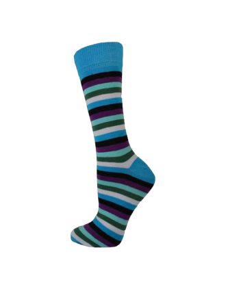 Men's Blue Rainbow Ankle Socks