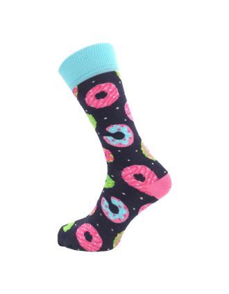Colourful Donut Design Men's Ankle Socks