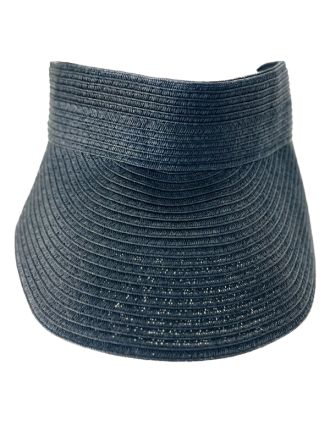 Unisex Plain Black Visor Hats