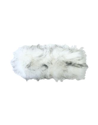 Snow White Faux Fur Double Sided Headband With Elasticated Back - HDB-0881