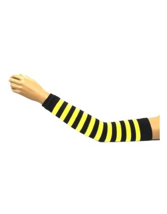 Two Colours Dark Assorted Thick Striped Arm Warmer