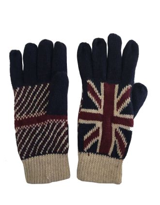 Creamy Union Jack Gloves - GL-126