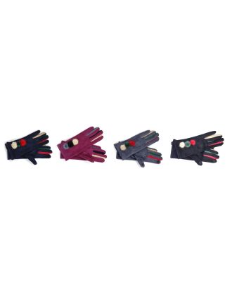 Women's Fashion Touch Screen Gloves with Faux Fur - G - 0014