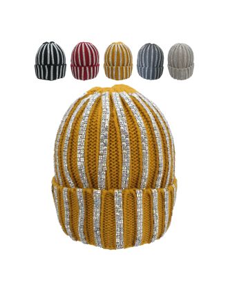 Beaded Diamond Beanie Hat