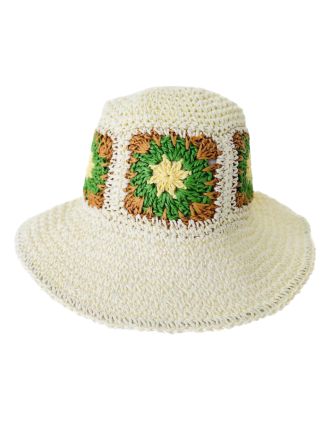 Cream Flower Crochet Hats