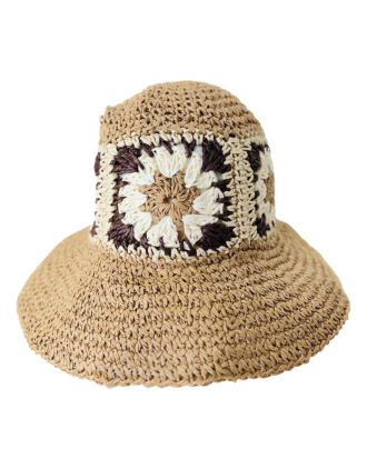 Brown Flower Crochet Hats