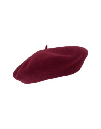 Burgundy Wool French Beret
