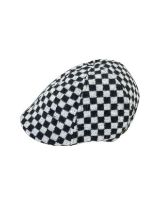 Black & White Checked Six Panel Cap