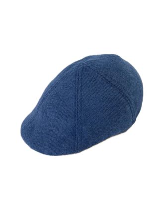 Navy Blue Six Panel Flat Cap