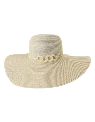 Summer Floppy Hats With Leather Band with Chain