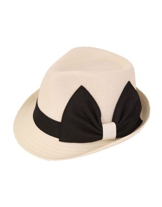 Women's Rigid Ivory Trilby With Bow