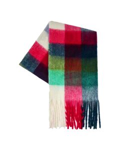 White, Pink And Blue Tones Assorted Color Check Design Scarves