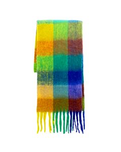 Green Tones Assorted Color Check Design Scarves