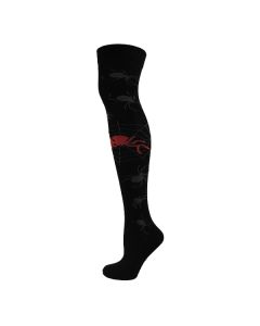 Red And Grey Spiders Over the Knee Socks