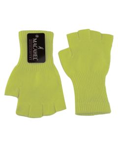Neon Yellow Short Fingerless Gloves