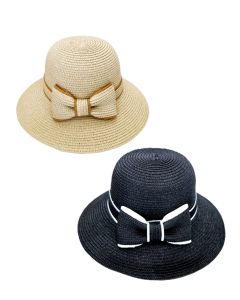 Summer Paper Sun Hat with  Bow
