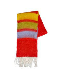 Macahel Red Base Striped Scarves