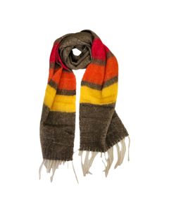 Macahel Brown Base Striped Scarves