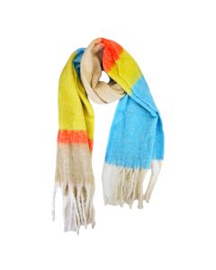 Macahel Turquoise Base Striped Scarves