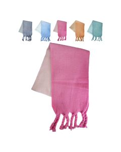 Macahel Assorted Plain Gradient Narrow Scarves 