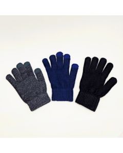 Ladies' wool blend touch screen compatible gloves assorted