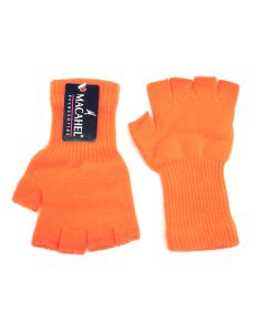 Neon Orange Short Fingerless Gloves