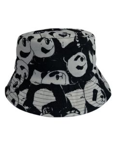 Unisex Reversible Panda Design Bucket Hats