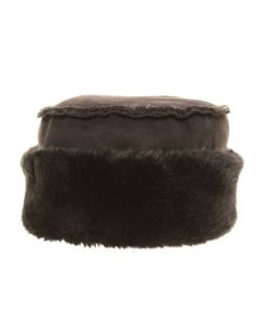 Hawkins Collection Women's Suede Effect Hat With A Faux Fur Trim