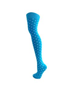 Turkuaz Polka Dots Design Over The Knee Socks