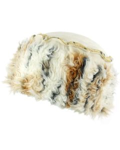 Macahel Suede Effect Hat with Faux Fur cuff and Lining - Cream - A646-1