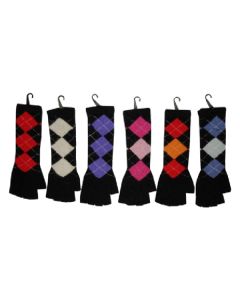 Argyle Fingerless Gloves