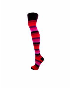 Autumn Colour Rainbow Thick Striped Over The Knee Socks