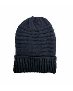 Plain Black Slouchy Beanie Hats