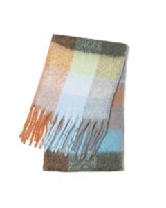 Brown Earth Check Design Scarf