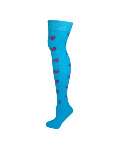 Ladybird Design Blue Over the Knee Socks