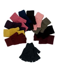 Unisex Wool Rich Fingerless Gloves