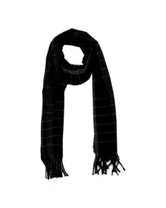 Men's Black Tartan Design Scarves