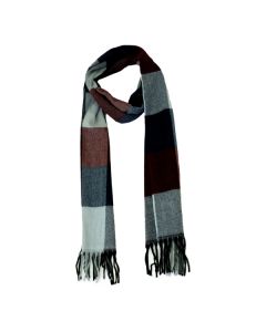 Men's Navy Burgundy Tartan Design Scarves