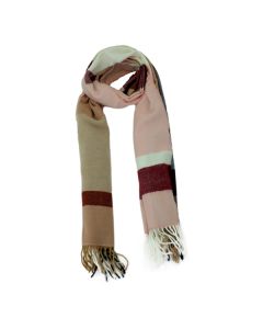 White and Pink Design Soft Oversized Scarves